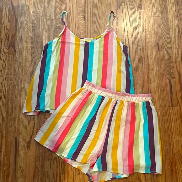 Striped Tank/Shorts Set, small - Picture 1 of 3